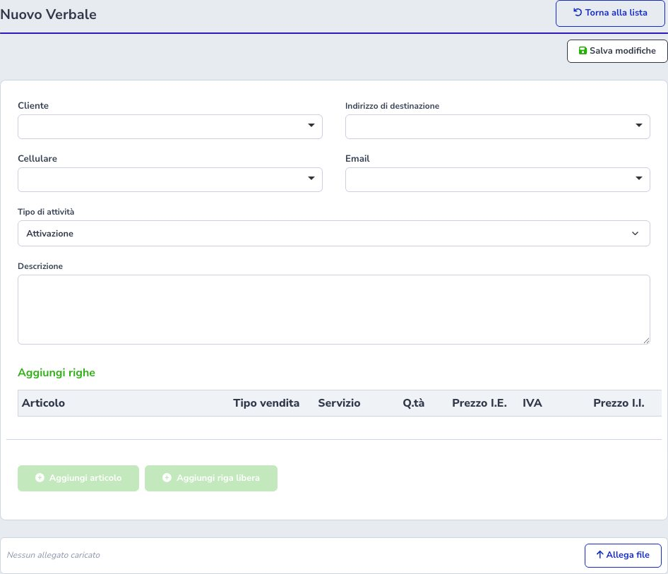 Create a service report