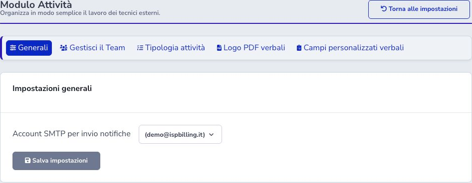 General SMTP profile for Activities