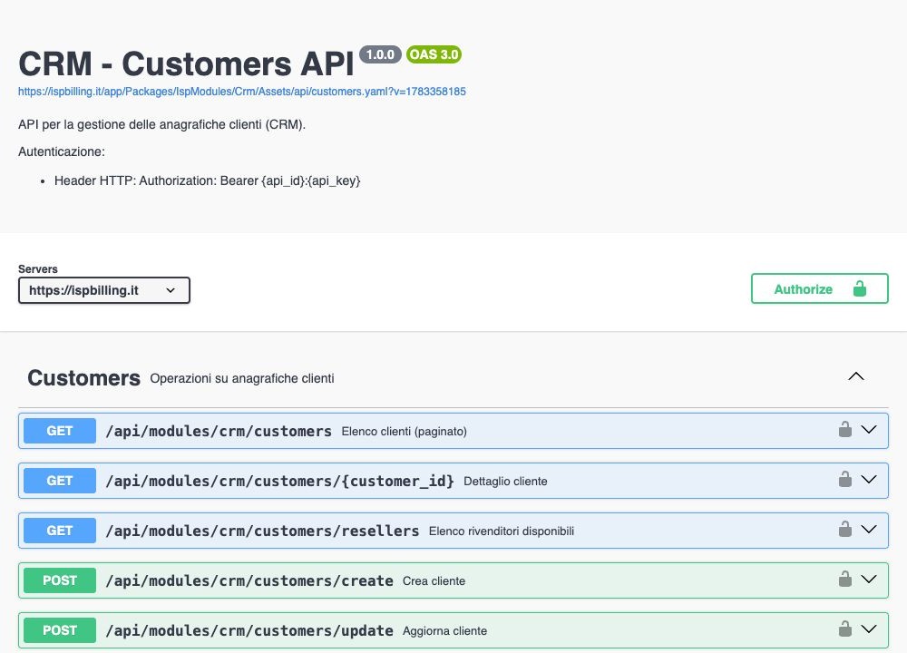 Customers OpenAPI console