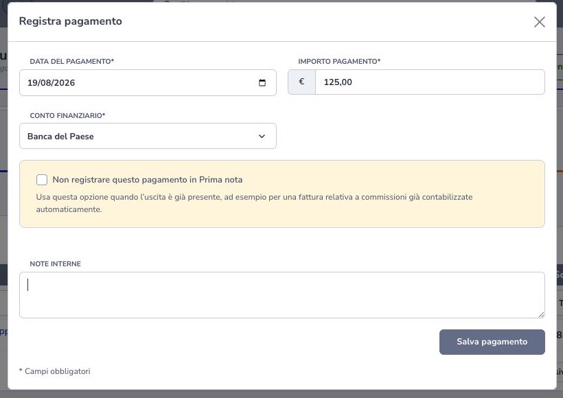 Supplier payment dialog