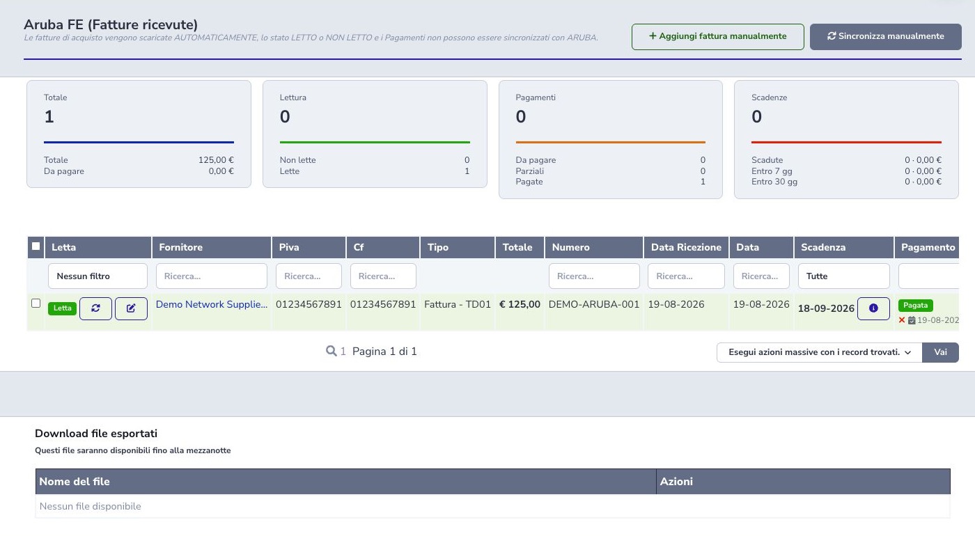 Fully paid supplier invoice