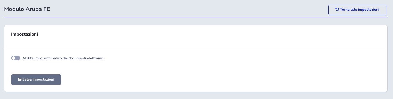 Aruba FE automatic submission settings