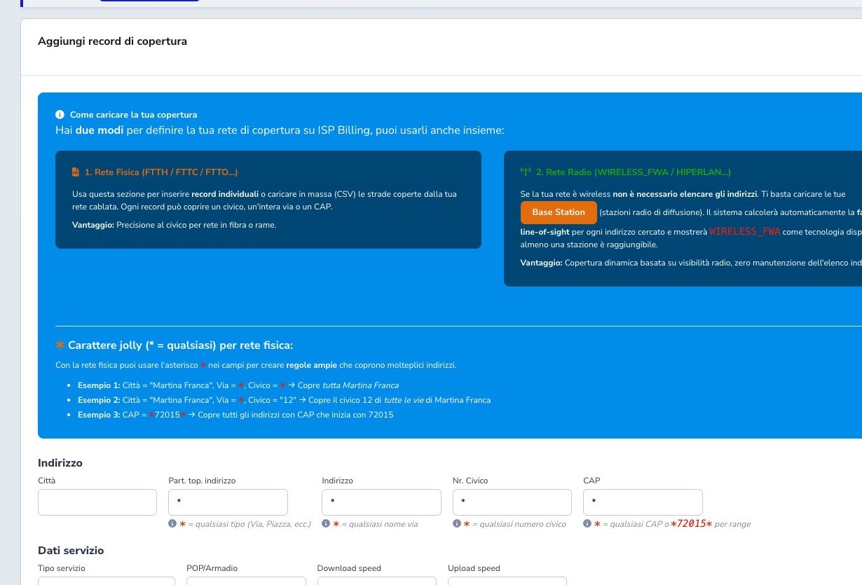 Configurazione della Netmap privata