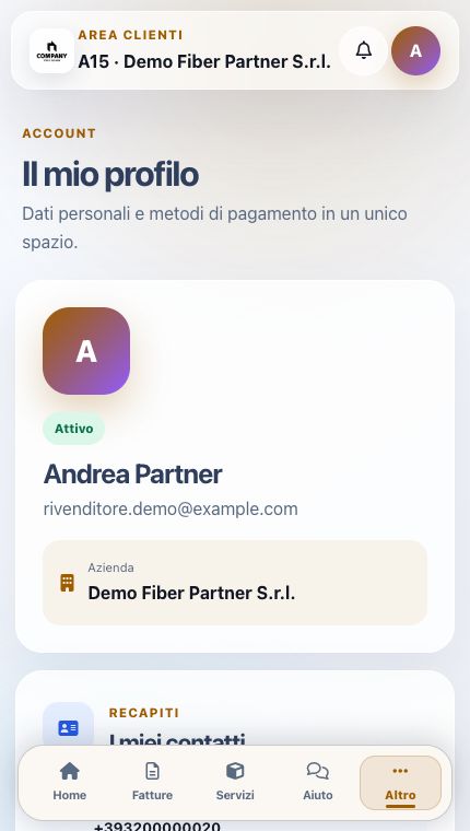 Profilo cliente in ISP App