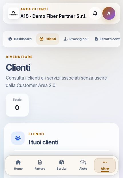 Clienti del rivenditore in ISP App