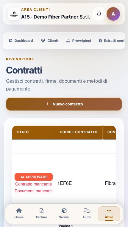 Contratti rivenditore in ISP App