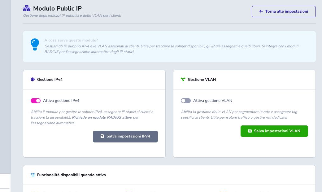 IPv4 and VLAN settings