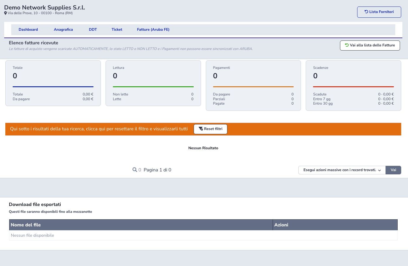 Purchase invoices filtered by supplier